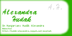 alexandra hudak business card