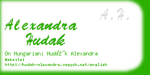 alexandra hudak business card